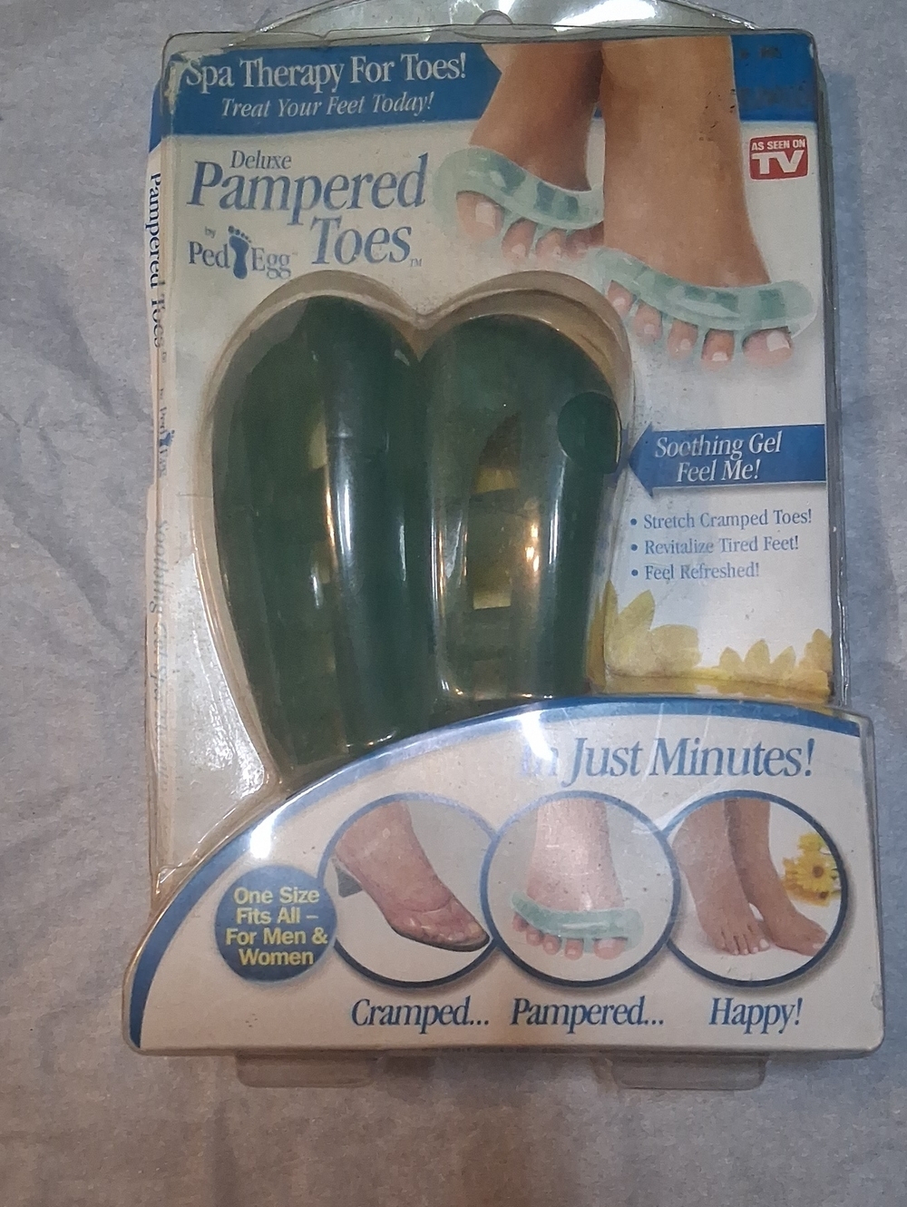 Pampered Toes Deluxe Gel Toe Separators - Green by